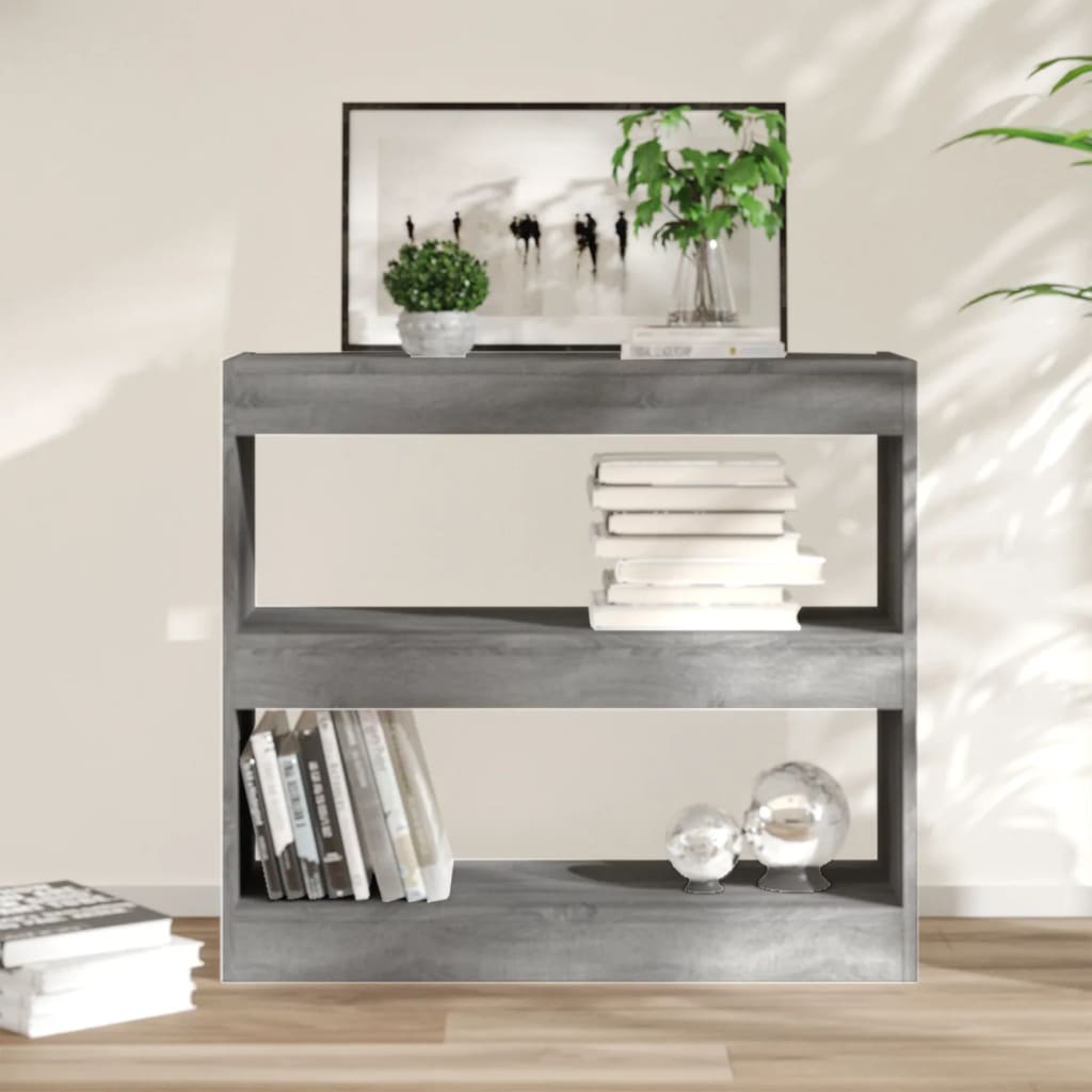 Boekenkast/Kamerscherm 80X30X72 Cm Grijs Sonoma Eikenkleurig