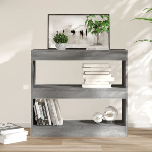 Boekenkast/Kamerscherm 80X30X72 Cm Grijs Sonoma Eikenkleurig