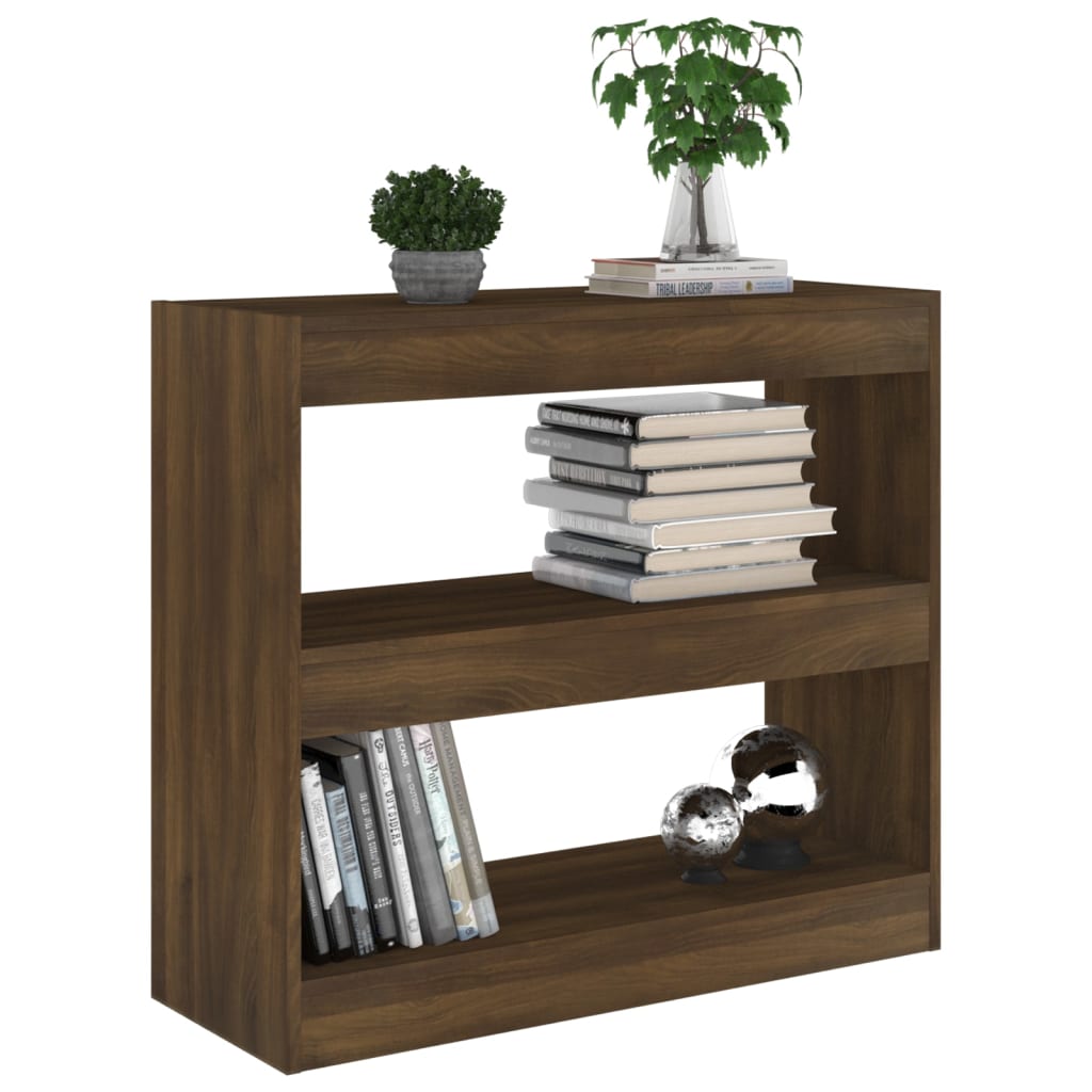 Boekenkast/Kamerscherm 80X30X72 Cm Bruineikenkleurig