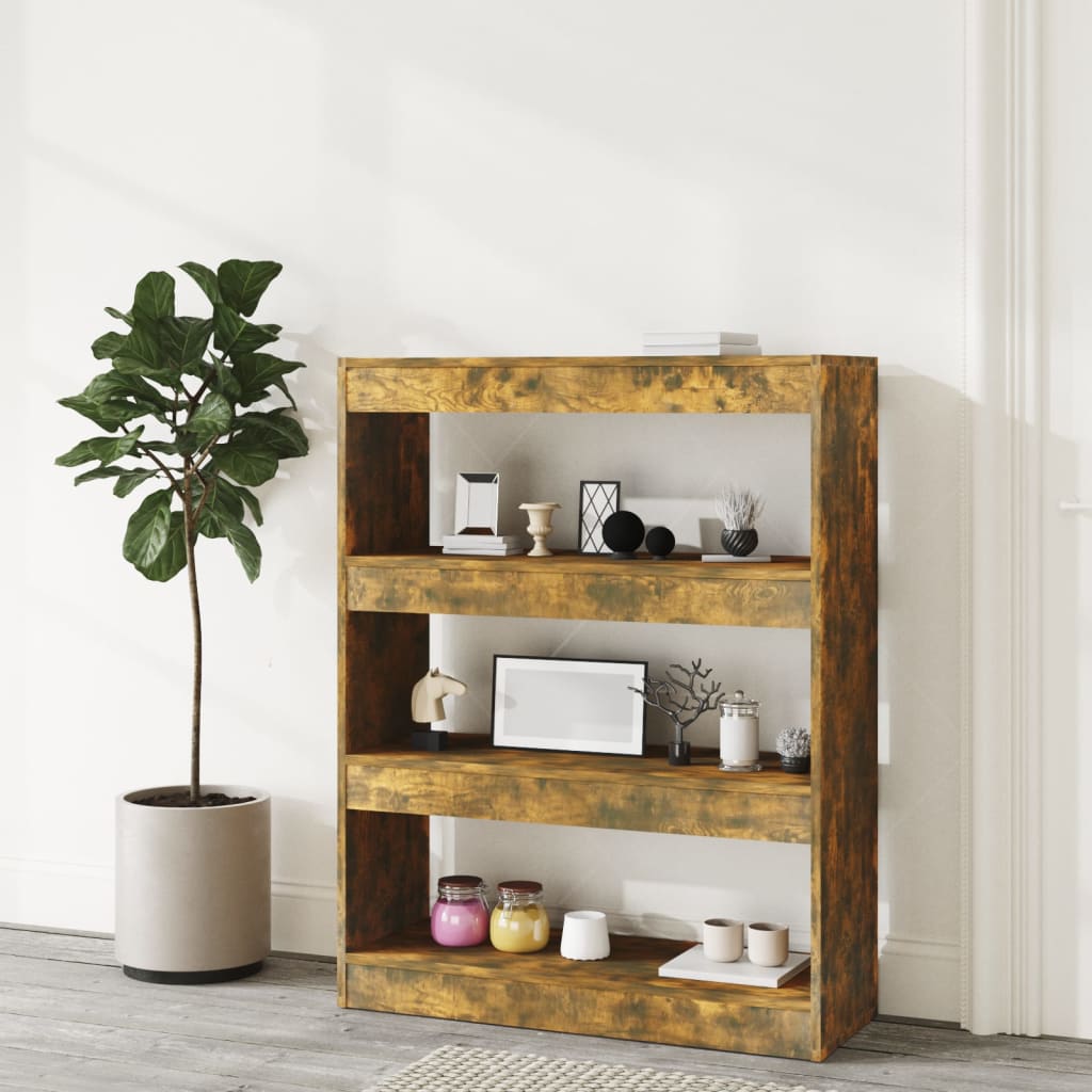 Boekenkast/Kamerscherm 80X30X103 Cm Bewerkt Hout Sonoma Eiken