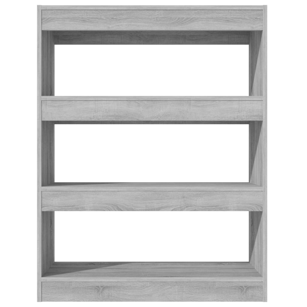 Boekenkast/Kamerscherm 80X30X103 Cm Bewerkt Hout Grijs Sonoma