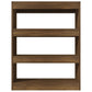 Boekenkast/Kamerscherm 80X30X103 Cm Bewerkt Hout Bruineiken