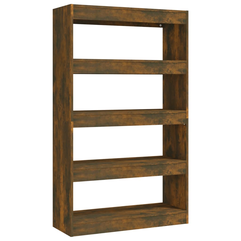 Boekenkast/Kamerscherm 80X30X135 Cm Spaanplaat Gerookt Eiken