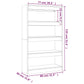 Boekenkast/Kamerscherm 80X30X135 Cm Spaanplaat Gerookt Eiken