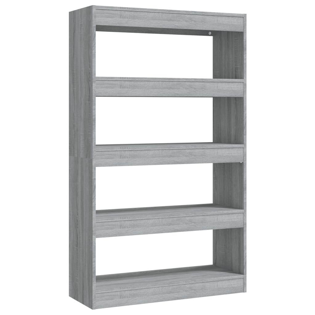 Boekenkast/Kamerscherm 80X30X135 Cm Spaanplaat Grijs Sonoma