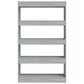 Boekenkast/Kamerscherm 80X30X135 Cm Spaanplaat Grijs Sonoma