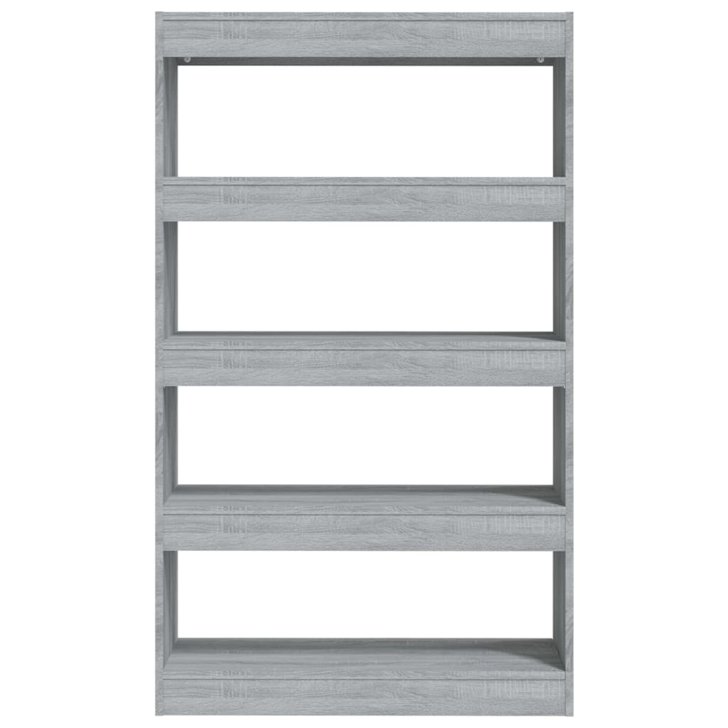 Boekenkast/Kamerscherm 80X30X135 Cm Spaanplaat Grijs Sonoma