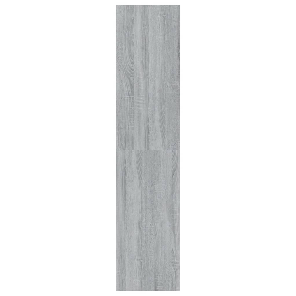 Boekenkast/Kamerscherm 80X30X135 Cm Spaanplaat Grijs Sonoma