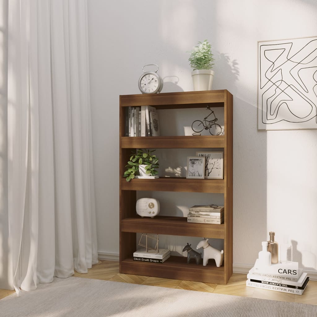 Boekenkast/Kamerscherm 80X30X135 Cm Spaanplaat Bruineikenkleur