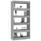 Boekenkast/Kamerscherm 80X30X166 Cm Spaanplaat Grijs Sonoma
