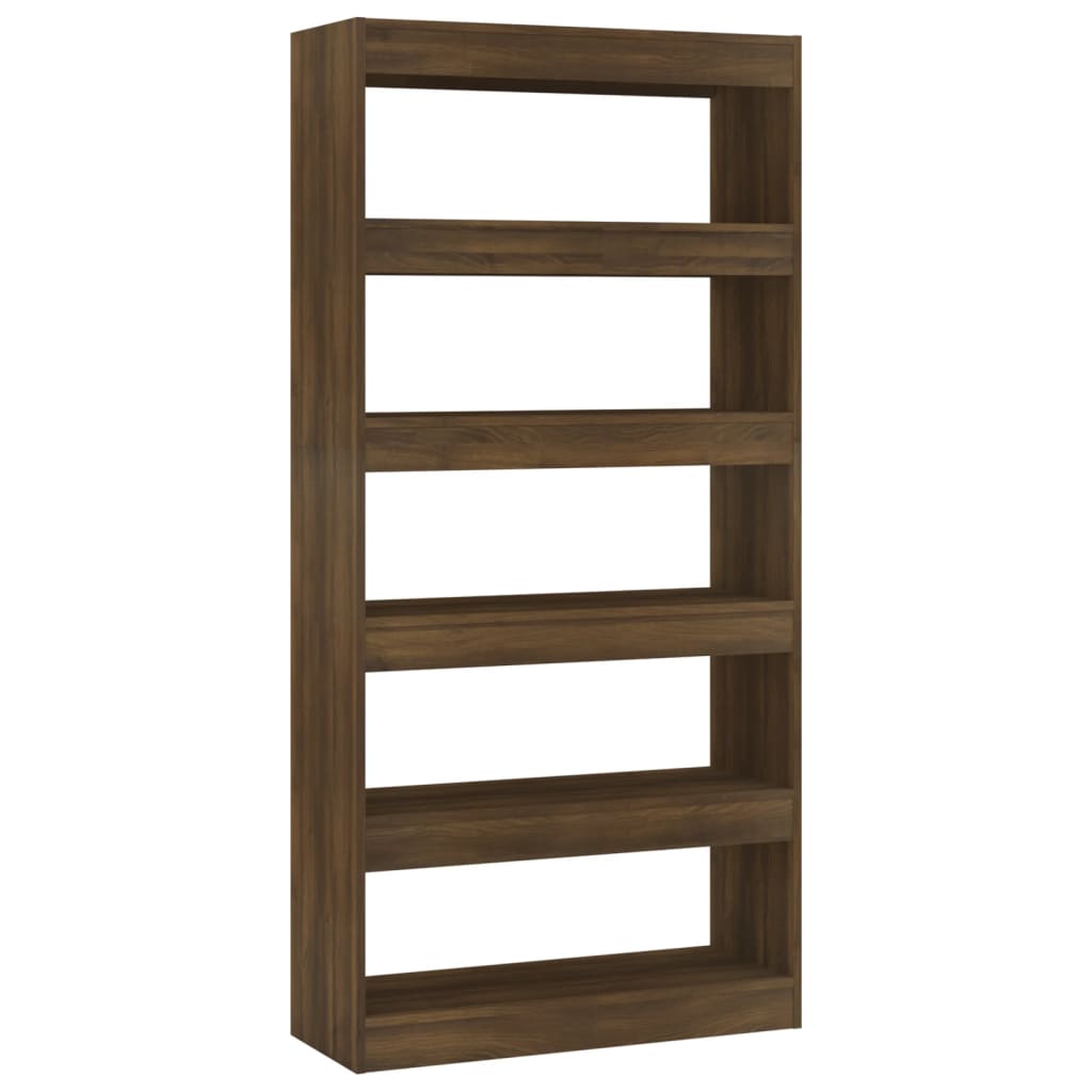 Boekenkast/Kamerscherm 80X30X166 Cm Spaanplaat Bruineikenkleur
