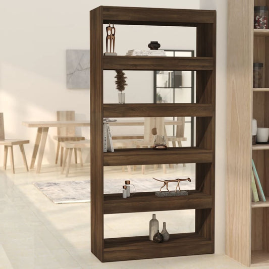 Boekenkast/Kamerscherm 80X30X166 Cm Spaanplaat Bruineikenkleur