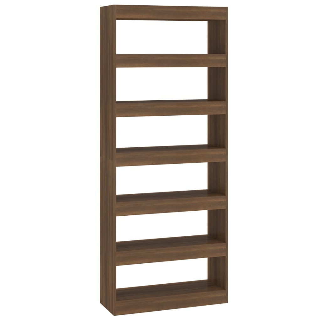 Boekenkast/Kamerscherm 80X30X198 Cm Spaanplaat Bruineikenkleur