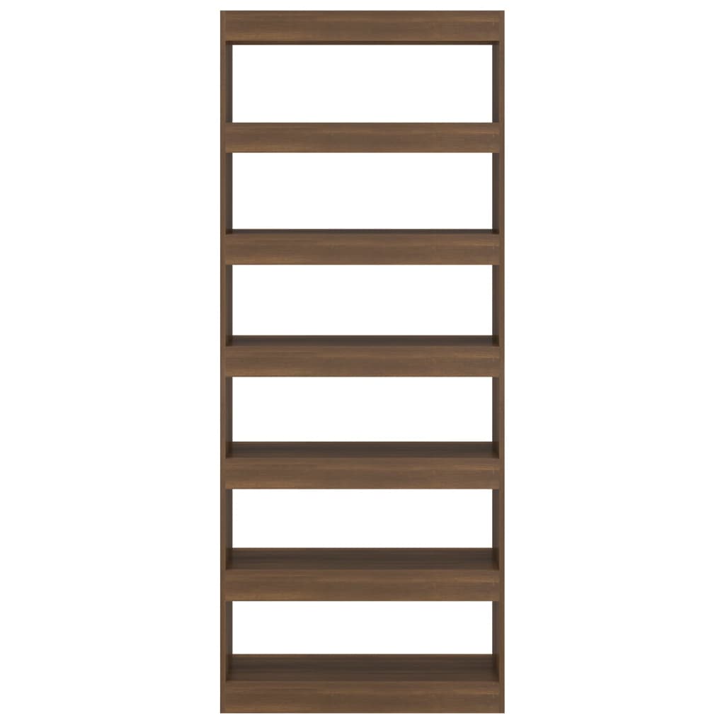 Boekenkast/Kamerscherm 80X30X198 Cm Spaanplaat Bruineikenkleur