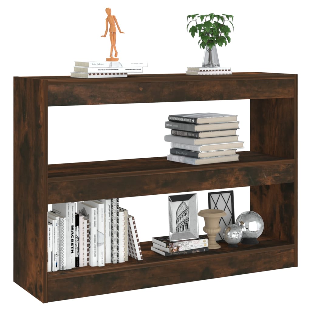 Boekenkast/Kamerscherm 100X30X72 Cm Gerookt Eikenkleurig