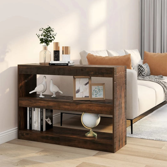 Boekenkast/Kamerscherm 100X30X72 Cm Gerookt Eikenkleurig