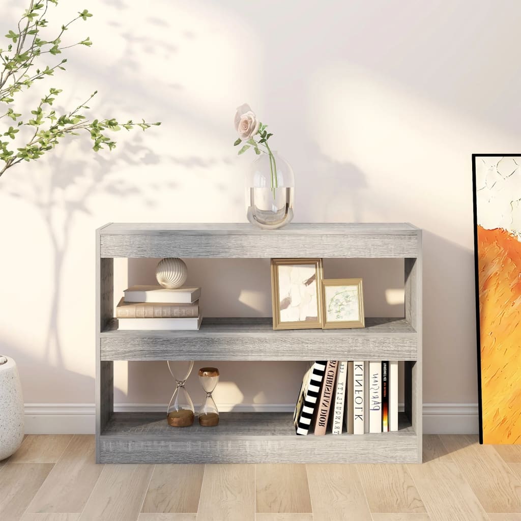 Boekenkast/Kamerscherm 100X30X72 Cm Grijs Sonoma Eikenkleurig