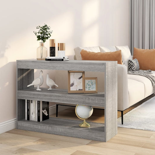 Boekenkast/Kamerscherm 100X30X72 Cm Grijs Sonoma Eikenkleurig