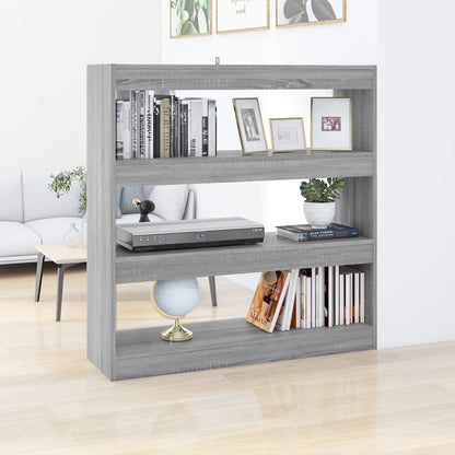 Boekenkast/Kamerscherm 100X30X103 Cm Grijs Sonoma Eikenkleurig