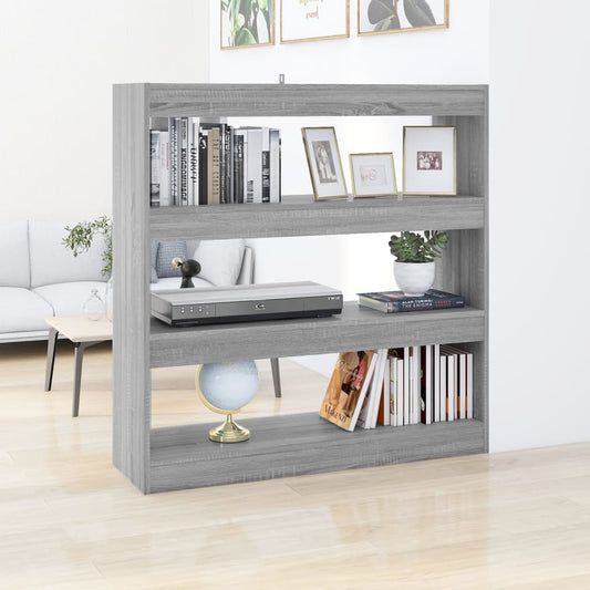 Boekenkast/Kamerscherm 100X30X103 Cm Grijs Sonoma Eikenkleurig