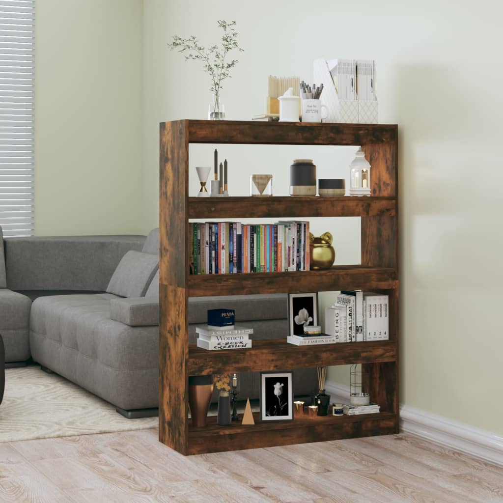 Boekenkast/Kamerscherm 100X30X135 Cm Gerookt Eikenkleurig