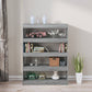 Boekenkast/Kamerscherm 100X30X135 Cm Grijs Sonoma Eikenkleurig