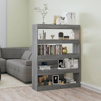 Boekenkast/Kamerscherm 100X30X135 Cm Grijs Sonoma Eikenkleurig
