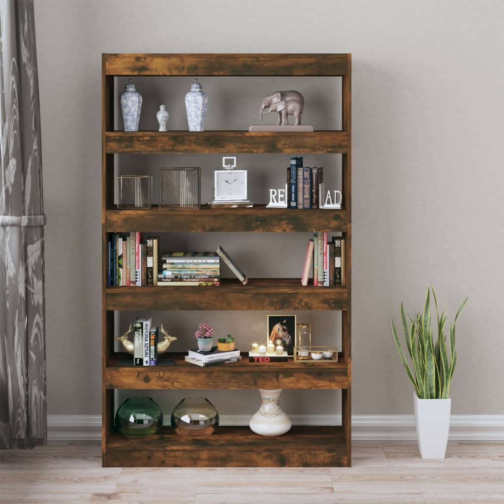 Boekenkast/Kamerscherm 100X30X166 Cm Gerookt Eikenkleurig