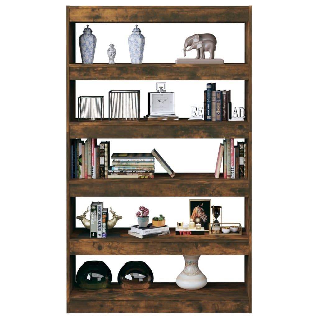 Boekenkast/Kamerscherm 100X30X166 Cm Gerookt Eikenkleurig