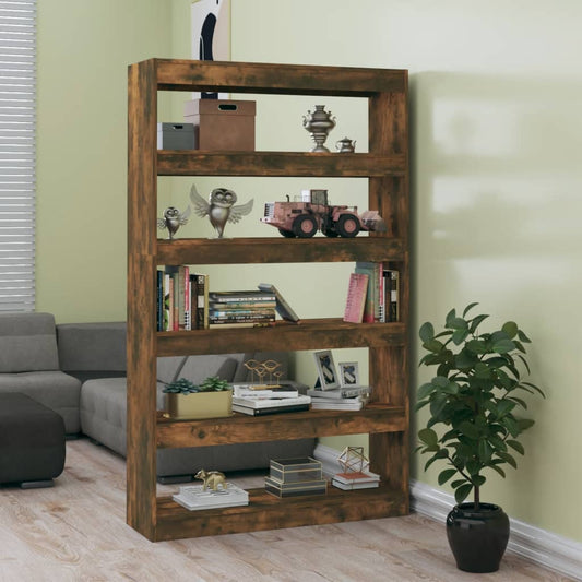 Boekenkast/Kamerscherm 100X30X166 Cm Gerookt Eikenkleurig