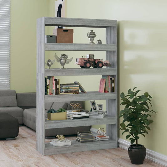 Boekenkast/Kamerscherm 100X30X166 Cm Grijs Sonoma Eikenkleurig