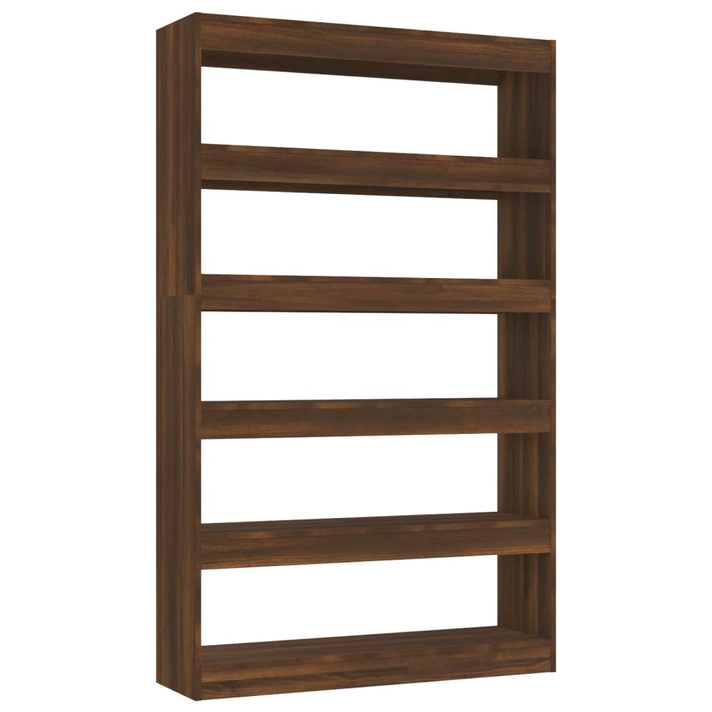 Boekenkast/Kamerscherm 100X30X166 Cm Bruineikenkleurig