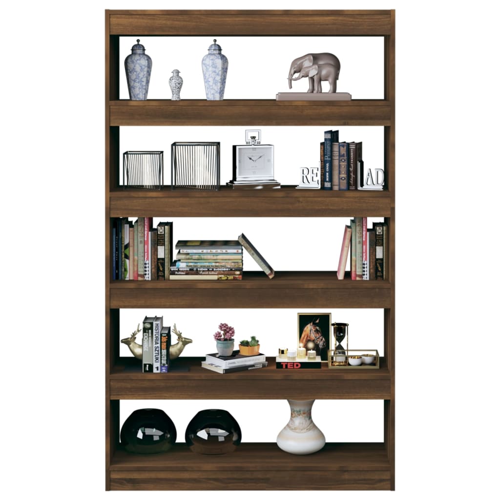 Boekenkast/Kamerscherm 100X30X166 Cm Bruineikenkleurig