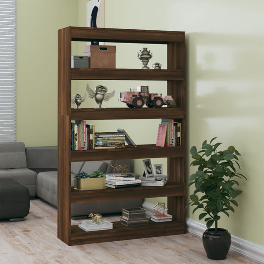 Boekenkast/Kamerscherm 100X30X166 Cm Bruineikenkleurig