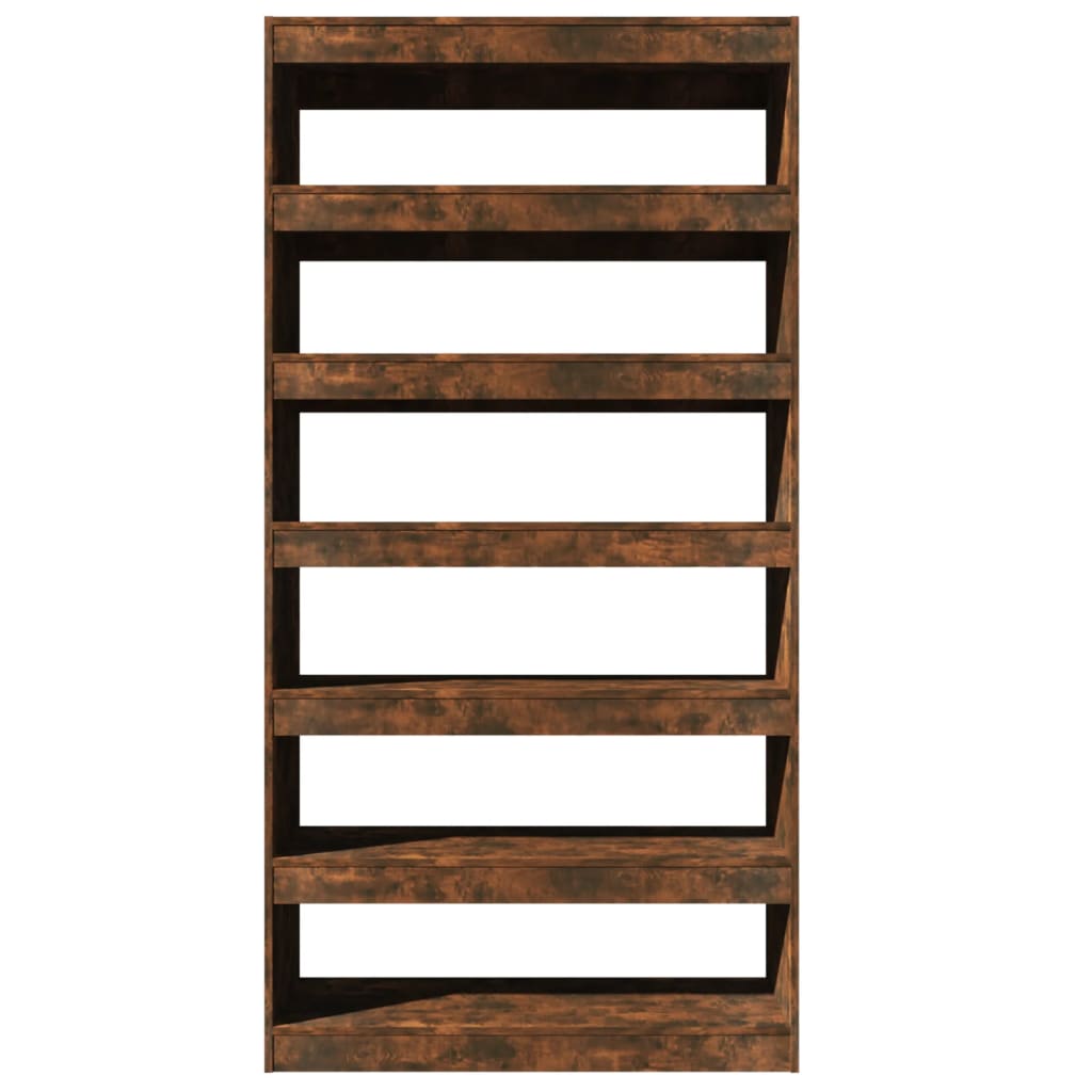 Boekenkast/Kamerscherm 100X30X198 Cm Bewerkt Hout Gerookt Eiken