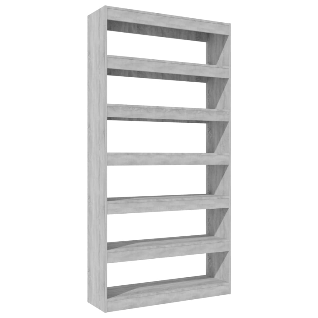 Boekenkast/Kamerscherm 100X30X198 Cm Bewerkt Hout Grijs Sonoma