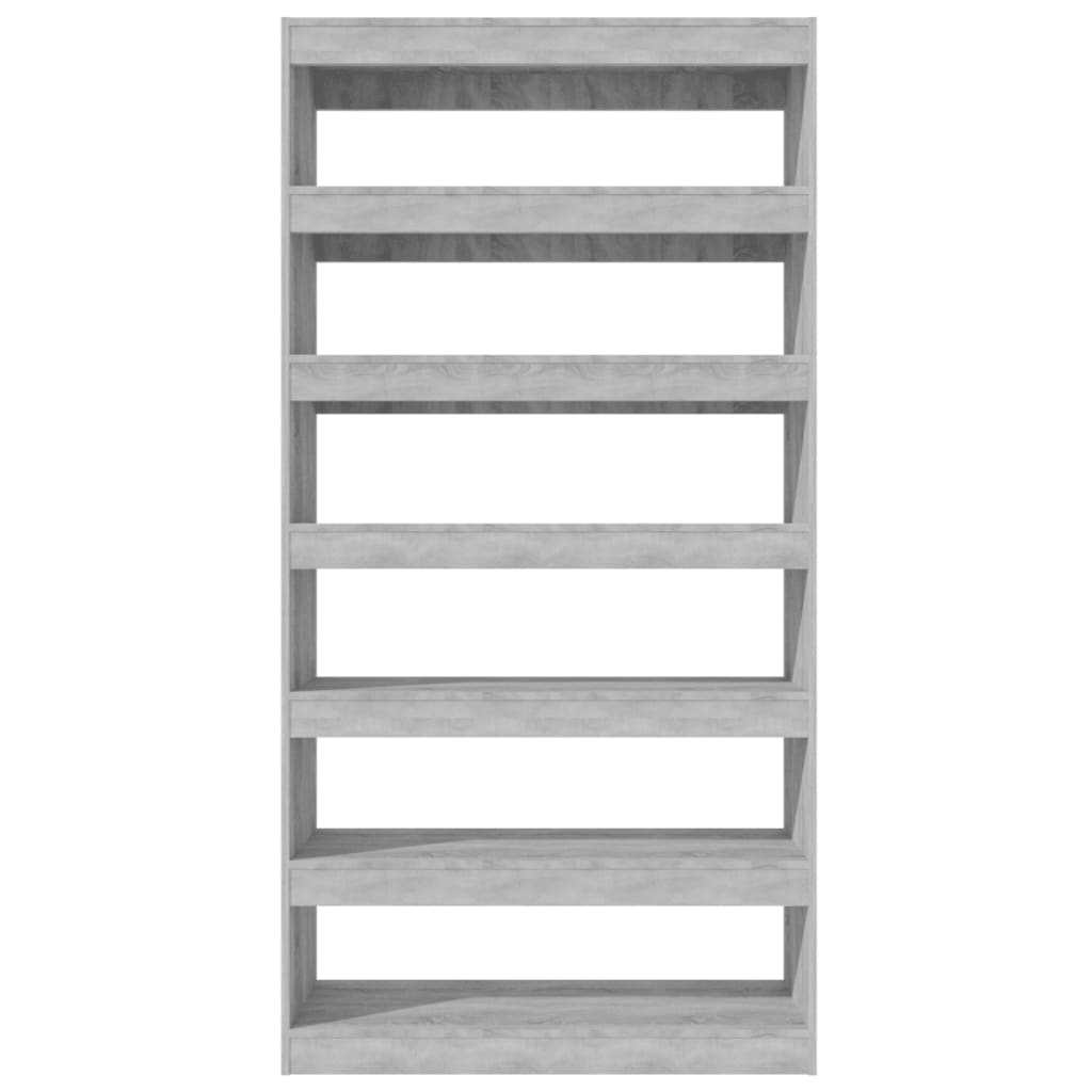 Boekenkast/Kamerscherm 100X30X198 Cm Bewerkt Hout Grijs Sonoma