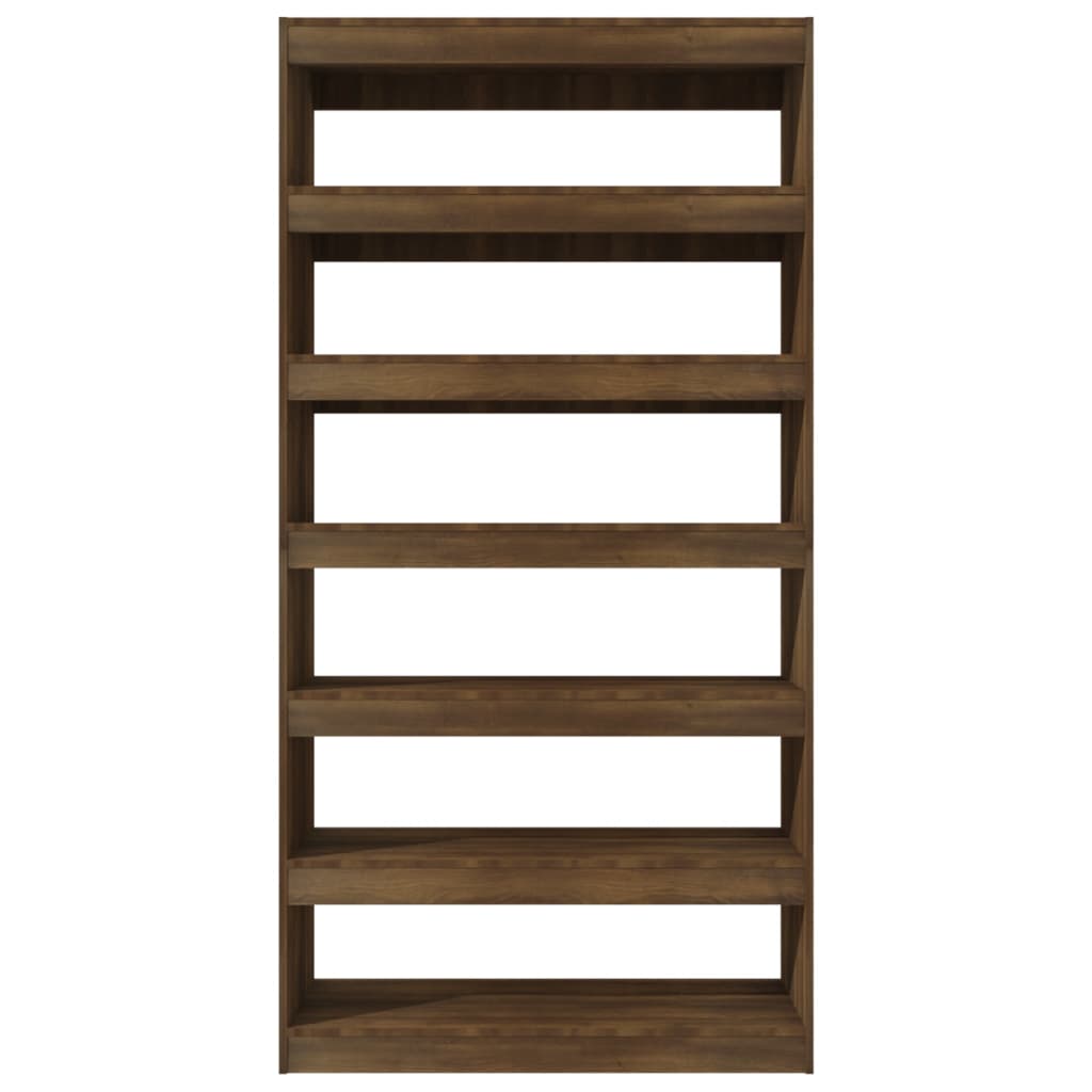 Boekenkast/Kamerscherm 100X30X198 Cm Bewerkt Hout Bruineiken