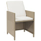 5-Delige Tuinset Met Kussens Poly Rattan Beige