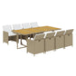 9-Delige Tuinset Met Kussens Poly Rattan Beige
