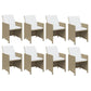 9-Delige Tuinset Met Kussens Poly Rattan Beige