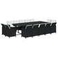 15-Delige Tuinset Met Kussens Poly Rattan Zwart