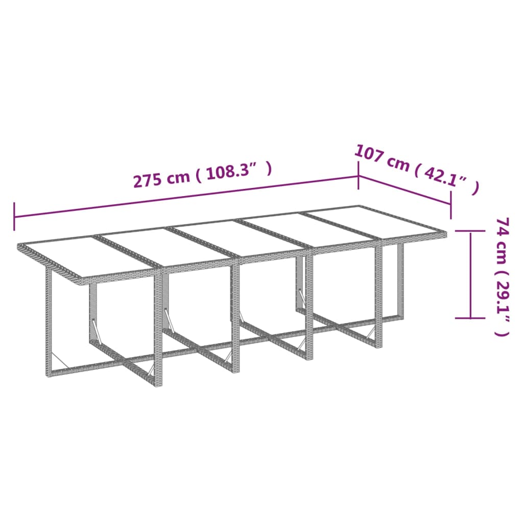 11-Delige Tuinset Met Kussens Poly Rattan Bruin