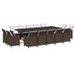 15-Delige Tuinset Met Kussens Poly Rattan Bruin