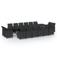 17-Delige Tuinset Met Kussens Poly Rattan Zwart