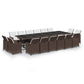 17-Delige Tuinset Met Kussens Poly Rattan Bruin