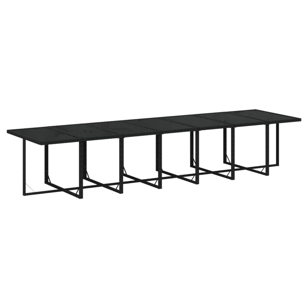 15-Delige Tuinset Met Kussens Poly Rattan Zwart