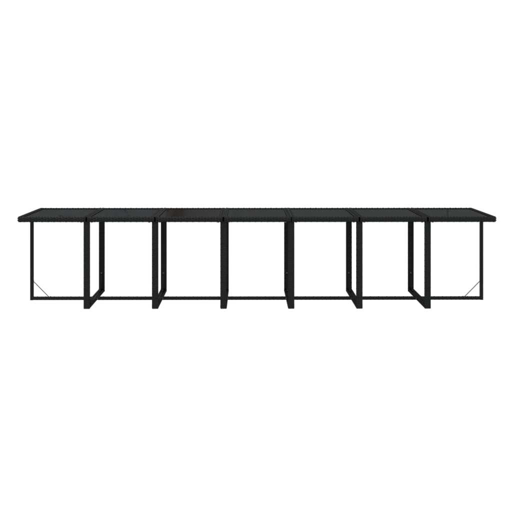 15-Delige Tuinset Met Kussens Poly Rattan Zwart
