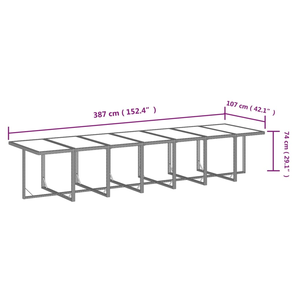 15-Delige Tuinset Met Kussens Poly Rattan Zwart