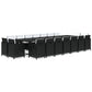 19-Delige Tuinset Met Kussens Poly Rattan Zwart